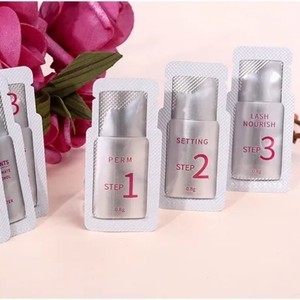 Solución de levantamiento de pestañas bolsita de etiqueta privada lashlift Permanente de Pestañas bolsita paso 1 Paso 2 Paso 3 - Product Image 1