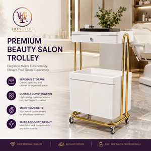 Luxury Beauty Salon <b>Trolley</b> Cart with Wheels Modern Storage <b>Tool</b> Cart for Nail Salon Spa Barber Shop Furniture - Product Image 1