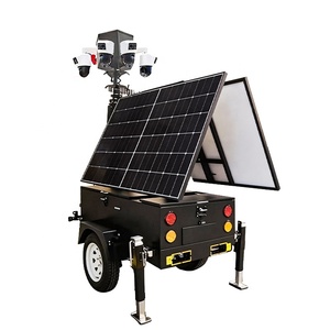 Foldable <b>Solar</b> <b>Panels</b> <b>Mobile</b> <b>Solar</b> CCTV Trailer 2x450W <b>Panels</b> 6m Mast IP65 Waterproof 1000W Customized Color for - Product Image 1