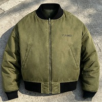 Blouson Bomber Rembourré Réversible en Twill, Style Vintage Délavé Camouflage, Personnalisé pour Hommes - Collection OEM Streetwear