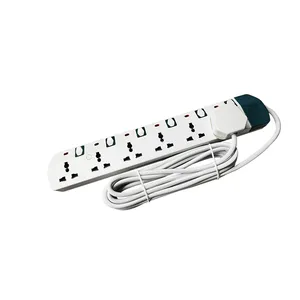 5 Way electrical multi used universal plug sockets extension