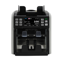 Compteur de billets multi-devises Henry HL-P300 2CIS à 2 compartiments avec écran TFT 4,3 pouces, qualité professionnelle, imprimante intégrée, détection automatique des devises