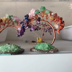 <b>Crystal</b> <b>Tree</b> Ornament With Colorful <b>Crystal</b> Chips For Home Decoration Free Form Design - Product Image 3