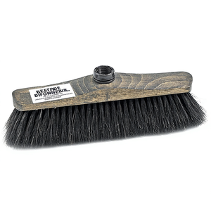 Escoba de madera Sorex con cerdas de crin de caballo de 28 cm, rosca europea, acabado oscuro para limpieza de suelos - Product Image 2