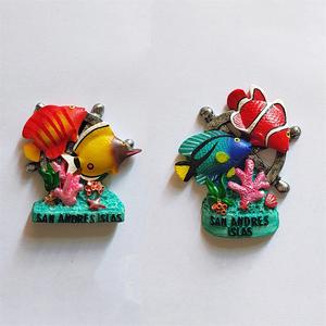 Cadeau souvenir personnalisé aimants <span class=keywords><strong>pour</strong></span> réfrigérateur artisanat en résine personnalisé peinture à la main 3D <span class=keywords><strong>diable</strong></span> poisson tortue aimants <span class=keywords><strong>pour</strong></span> réfrigérateur - Product Image 3