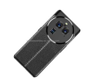 Coque arrière en cuir à motif de litchi ultra mince de luxe coque de téléphone d'origine antichoc pour <span class=keywords><strong>OPPO</strong></span> <span class=keywords><strong>FIND</strong></span> X6 Pro - Product Image 5