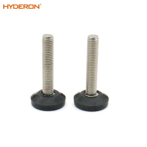 Pieds réglables Hyderon en acier inoxydable avec tige filetée, roulettes pour meubles moulées par injection, couleur personnalisable - Product Image 1