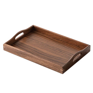 Walnut Wood Rectangular <b>Tea</b> <b>Tray</b> Solid Wood Serving <b>Tray</b> For Household Coffee Snack Elegant Design Handmade - Product Image 5