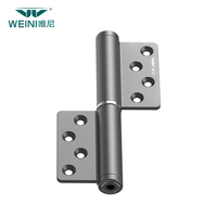 Charnière à fermeture automatique Sleek Type-Q 5 pouces en aluminium spatial avec amortisseur à ressort amovible pour portes coupe-feu/bois