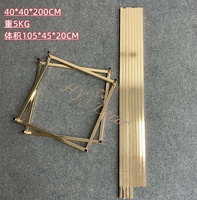 HY Square Rechteckiger Hintergrund Rahmen Ecke Gold Hochzeit Bogen Stand Dekoration für Events Party zubehör