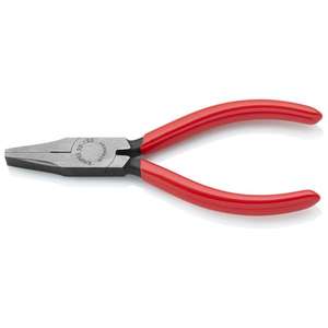 KNIPEX - 20 01 125 Pince à bec plat noir atramentisée, tête polie, poignées en plastique PINCE ET COUPE - Product Image 1