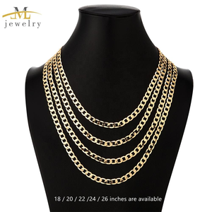 Cadena cubana JML para hombre, chapada en oro de 14K, estilo Miami, collar grueso, gargantilla, cadena de serpiente - Product Image 4