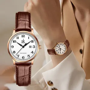사용자 정의 로고 새로운 스타일 숙녀 석영 시계 다이얼 K0150L 정품 가죽 방수 손목 시계