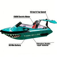 Kart électrique aquatique en fibre de verre TAME BILLOW pour adultes, 15 kW, 55 km/h, jet ski, surf sur les eaux océaniques, 120 kg, garantie 1 an, respectueux de l'environnement