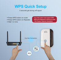 Eastech 2.4GHz Signal WiFi Extender Amplificateur Répéteur Sans Fil WiFi Internet Booster Bande jusqu'à 300 Mbps