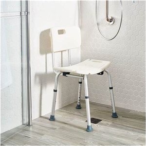 Chaise de douche en alliage d'aluminium, 51x31cm, réglable en hauteur, pour personnes âgées et femmes enceintes - Product Image 5