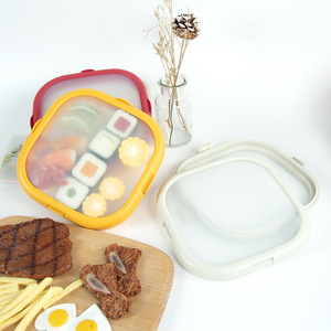 Caja de Almacenamiento de Silicona de Doble Cara, Apta para Alimentos, Caja para Refrigerador para Mantener Frescos Verduras, Frutas y Almuerzos - Product Image 4