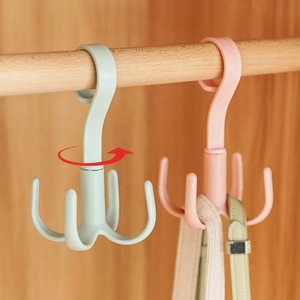 DS2855 Cintre rotatif en plastique pour serviettes, soutiens-gorge, vêtements, chaussettes, séchage de <span class=keywords><strong>linge</strong></span>, organisateur rotatif à 360 degrés avec 4 crochets - Product Image 5