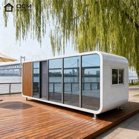 Offre Spéciale Midcentury Modern 20ft 40ft Maisons préfabriquées Outdoor Tiny Mobile Office Pods Apple Cain Mini Capsules pour les écoles et les cuisines