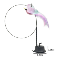 L'usine peut personnaliser le stock de jouets pour animaux de compagnie Simulation interactive en forme d'oiseau Plume Teasing Cat Sticks.