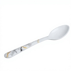 Cuillère en céramique avec motif incrusté d'or, design minimaliste, passe au lave-vaisselle, utilisation quotidienne - Product Image 1