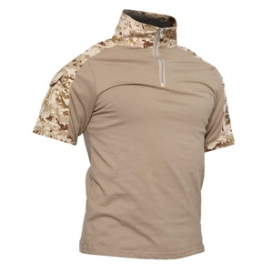 Outdoor Sports <b>Shirts</b> Men's Formal Breathable <b>Flame</b>-Retardant Anti-UV Short Sleeve <b>Shirt</b> with Zipper Spandex/Cotton - Product Image 4