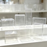Boîtes d'emballage transparentes en PET, boîtes en plastique transparentes vides en PVC pour haut-parleurs, boîtes de rangement en plastique de grande taille avec fond automatique