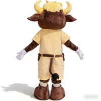 Costume de mascotte de vache adorable, taille adulte pour hommes et femmes, avec ventilateur intégré dans la tête