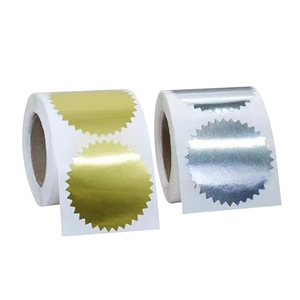 50mm 250pcs embosser tem vòng bánh Dán Vàng Bạc thép con dấu giấy chứng nhận phong bì lưu trữ Hộp Quà Tặng Mark abels - Product Image 1