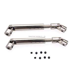 1Pc Hoge Hardheid Telescopische Universele Transmissie As Cardanas Ijzeren Aandrijfas Voor Rc 1/10 Modellen Scx10 Axiale Rups - Product Image 3