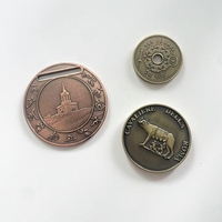 Recuerdo personalizado Monedas de recuerdo de metal 3D Monedas de desafío grabadas de aspecto antiguo de dos caras