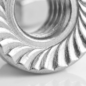 Écrou à bride M12 en acier au carbone électrogalvanisé, écrous à bride hexagonaux anti-desserrage, écrou de blocage pour fixations de pipeline <span class=keywords><strong>EMP</strong></span> de construction - Product Image 5