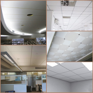 Isoking thiết kế hiện đại sợi khoáng Acoustic gạch trần thạch cao Tấm trần với 3D mô hình đồ họa giải pháp - Product Image 4