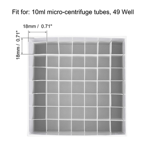 7x7 49 Wells Tube Box For 15ml 10ml Falcon Tubes Centrifuge Storage Rack - Product Image 4