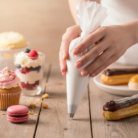 Poches à douille jetables épaissies pour décoration, ensemble d'outils de pâtisserie pour crème, biscuits, gâteaux, emballage de boîtes et décoration de gâteaux