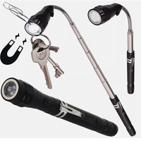 Lampe de travail extérieure flexible pour tuyau d'arrosage, 3 LED, lumière extractible, en alliage d'aluminium, magnétique, rétractable, design rotatif, modèle T91, outil