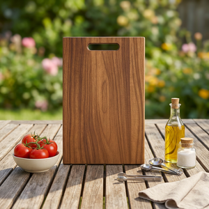 Tabla de Cortar Rectangular de Madera de Teca Ecológica con Mango de Madera, Utensilios de Cocina para Servir Verduras y Queso - Product Image 2