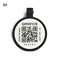 Code QR personnalisé avec logo, code 13,56 MHz NTAG 213, étiquette RFID en silicone pour animaux de compagnie, collier, porte-clés, anneau avec nom d'identification