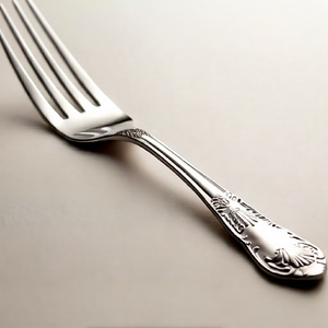 Elegant Victorian Embossed <b>Mirror</b> Fork Spoon Set With Ornate Handle Design Dishwasher Safe For Wedding Use Hotel And Restaurant - Product Image 1