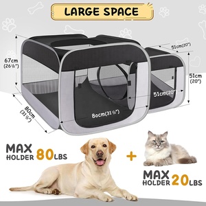 2-in-1 <strong>Outdoor</strong> Stainless Steel <strong>Cat</strong> Tent and Playpen <strong>Cat</strong> Houses for Small Animals Pet <strong>Enclosures</strong> for <strong>Cats</strong> and Puppies - Product Image 2