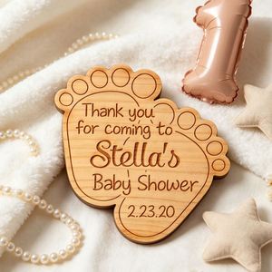 Souvenirs de bébé personnalisés faits à la main en bois durable, gravés au laser avec noms et dates ; Cadeaux de baptême commémoratifs - Product Image 2