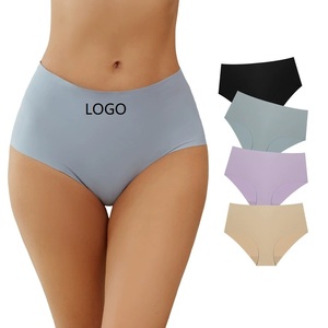 Culottes string pour femmes, mi-hautes, en soie glacée, sans couture, sans traces de culotte et anti-camel toe, pour le sport, le yoga, sous-vêtements - Product Image 1
