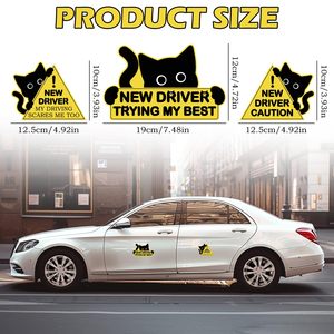 Nouveau produit : Autocollants réfléchissants pour apprentis conducteurs, autocollants de pare-chocs pour étudiants conducteurs, autocollants DIY - Product Image 2