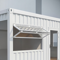 Unité de magasin modulaire préfabriquée en acier, maison conteneur mobile, cabine rectangulaire portable pour boulangerie, café, magasin