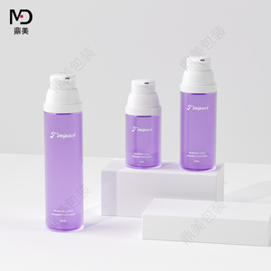 เซรั่มดูแลผิวปรับแต่งได้สำหรับบรรจุภัณฑ์ซ่อมแซมขวดสุญญากาศ PP กึ่งโปร่งใสสีม่วง - Product Image 2