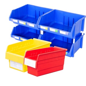 Wholesale Warehouse Tool Storage Box Stacking Bins Industrial Workbench Plastic Stackable Storage Shelf Bin