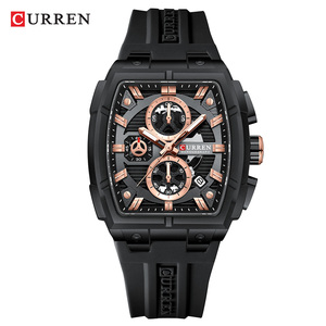 CURREN Orologio <span class=keywords><strong>da</strong></span> <span class=keywords><strong>Polso</strong></span> <span class=keywords><strong>di</strong></span> <span class=keywords><strong>Lusso</strong></span> <span class=keywords><strong>da</strong></span> <span class=keywords><strong>Uomo</strong></span> Impermeabile Cronografo Luminoso con Data Orologio <span class=keywords><strong>da</strong></span> <span class=keywords><strong>Uomo</strong></span> in Gomma al Quarzo Sportivo Reloj 8488 - Product Image 4