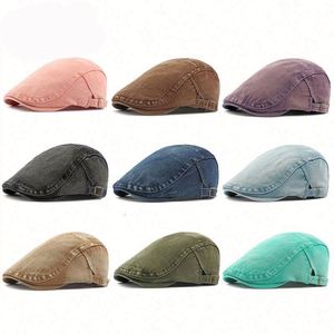 2024 Custom Newsboy Ivy Beret Hat Irish Tweed <b>Flat</b> <b>Cap</b> Denim Casual Beach Party Outdoor Unisex Wholesale - Product Image 3