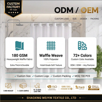 Rideau de douche WEIYIN de haute qualité, design de style européen, résistant à l'eau, motifs personnalisés, hôtel / appartement / salle de sport / camping