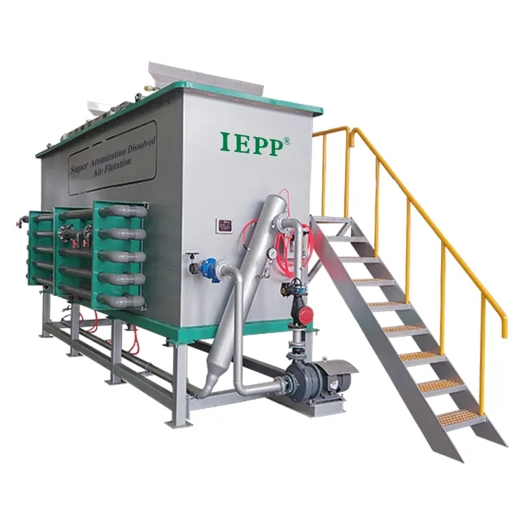 IEPP hiçbir tıkanma endüstriyel kanalizasyon kanatlı sığır çiftlik atıksu arıtma nano kabarcık çözünmüş hava flotasyon makinesi ekipmanları
